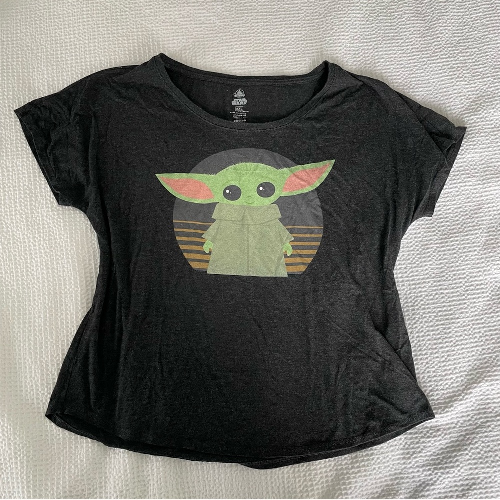 Baby Yoda (Grogu) Charcoal Disney T-shirt